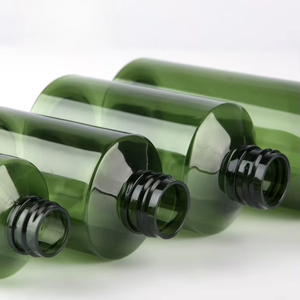 Bouteilles en plastique PET rechargeables avec logo personnalisé 100/200/300/500 ml Contenants cosmétiques <span class=keywords><strong>vert</strong></span> ambre pour shampoing, lotion, soin de la peau - Product Image 2