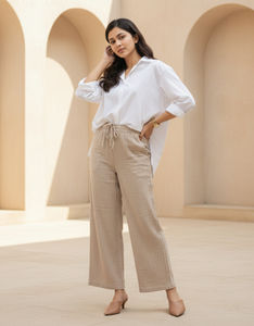 Pantalones de tela de gasa cómodos para hombres y mujeres, ligeros, transpirables, suaves y elegantes, perfectos para viajes de trabajo informales - Product Image 4