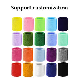 Unisex Fußball Tennis Sport Armbänder Benutzer definiertes Logo Schweiß band Dünne Schweiß aufnahme Baumwoll stütze Fabrik Großhandels preis Unisex - Product Image 2