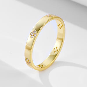 Precio al por Mayor SPJ, Juego de Anillos de Plata de Ley 925, Anillo Completo con Micro-Pavé de Circonia 5A, Banda Minimalista Apilable para <span class=keywords><strong>Mujer</strong></span> - Product Image 3