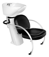 Fauteuil de lavage de cheveux compact Wally Beauty avec lavabo intégré pour salon de coiffure et équipement de spa capillaire