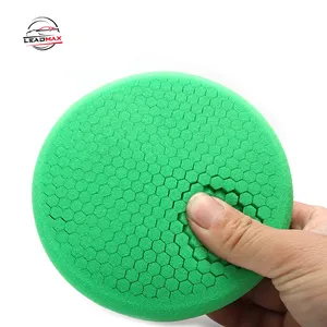 Hot selling LEADMAX quality 6 inch polyester car polished wax sponge polished foam mat Car sponge buffing padPolishing foam pad