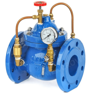 DN40-DN600 katup kontrol hidrolik, cor besi Manual 200x dapat disesuaikan <span class=keywords><strong>Pilot</strong></span> dioperasikan PN16 katup pengurang tekanan air - Product Image 3