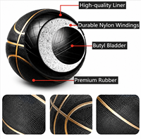 Ballon de basket en caoutchouc, taille 7 officielle, 29,5 pouces, durable, léger, résistant à l'eau, antidérapant, pour streetball, entraînement en salle de sport