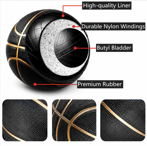 Balón de Baloncesto de Goma para Exteriores, Tamaño 7 Oficial, 29.5 Pulgadas, Agarre Antideslizante Duradero, Balón de Streetball para Entrenamiento en Gimnasio, Cancha Escolar - Product Image 4