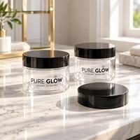 Pots en plastique PET pour crème 20ml 25ml 30ml 40ml 50ml 60ml 80ml, pots en plastique PET pour masque pour les yeux, boîtes cosmétiques de luxe personnalisées