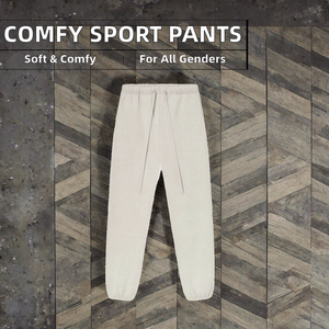 กางเกงกีฬาผ้าคอตตอนเนื้อนุ่มใส่สบายสำหรับผู้ชายผู้หญิงเอวสูงปานกลางง่ายสำหรับวิ่งออกกำลังกาย - Product Image 2