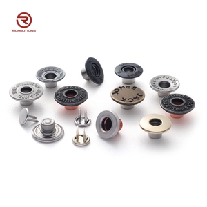 Nhà Máy Kẽm Hợp Kim 17 Mm Khắc Men Kim Loại Hai Prong Tùy Chỉnh Nút Quần Jean Nút Thép Không Gỉ Và Đinh Tán - Product Image 2