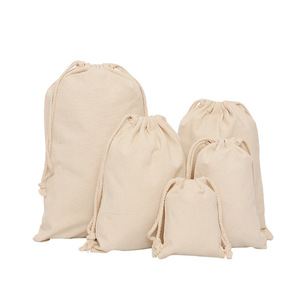 Wholesale Custom Size Eco Friendly Recycled <strong>Plain</strong> Printed Big Cotton <strong>Canvas</strong> Pouch Drawstrings Dust Bags With Rope Logo - Product Image 5