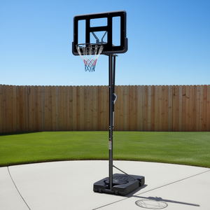 Spalding Portable <b>Basketball</b> <b>Hoop</b> 7.5ft-10ft Height Adjustable With 44 Inch Backboard Wheels For <b>Outdoor</b> Court Use - Product Image 2