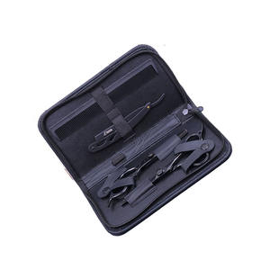 Kit de tijeras de adelgazamiento de peluquero de 4 piezas, hermosos kits de peluquero recubiertos de Color negro, tijeras de peluquero con maquinilla de afeitar y peine - Product Image 1