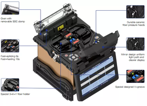Épisseuse à Fusion de Fibres Optiques KL-360T Haute Qualité 6 Moteurs Épissage Rapide 6s Batterie 5200mAh Épissage Cœur à Cœur - Product Image 6