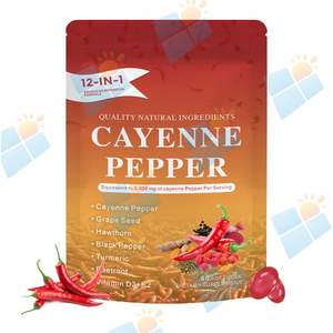 SUNI ODM OEM Handelsmarke Cayenne Pfeffer extrakt Kapsel Organische Nahrungs ergänzungs mittel Cayenne Pfeffer Kapseln - Product Image 1