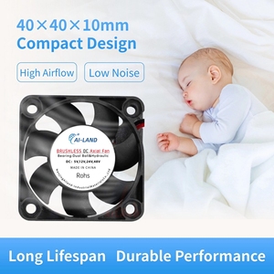 Ailand AFD4010XS12 4010 40x40x10mm 12V DC BLDC 미니 축 방향 냉각 팬 OEM/ODM <span class=keywords><strong>LED</strong></span> 조명 환기 - Product Image 5