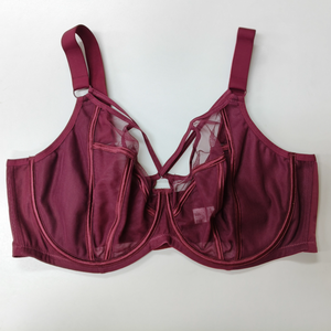 Sujetador de realce de alta durabilidad personalizado de fábrica, muy sexy, suave, con forma de mariposa roja, copa grande, liso, rojo mariposa - Product Image 1