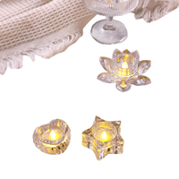 Bougie LED en plastique en forme de cœur 3D, à piles, faite à la main, finition mate, pour les anniversaires et la Saint-Valentin, décoration de la maison