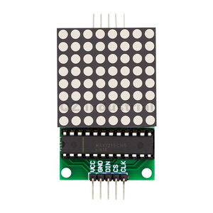 QZ BOM Mode matrice de points rouges MAX7219 Mode matrice de points rouges Contrôle MCU Affichage LED DIY avec câble - Product Image 1