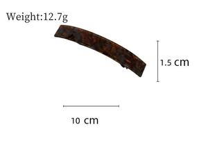 Pinza de Pelo Francesa de Acetato Curvada con Resorte, Pinza de Pelo Romántica con Resorte Metálico, Accesorio para el Cabello - Product Image 3