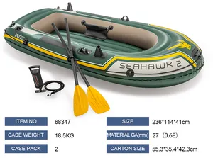 Seahawk yaz taşınabilir Intex 68347 2 kişi tekne seti PVC kürek tekneler küçük şişme balıkçı kayık