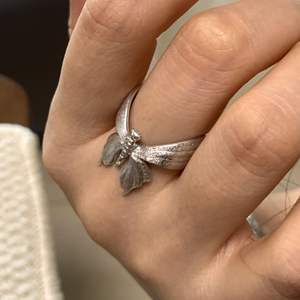 Antique Style Italian Handmade S925 Pure Silver Forged Butterfly <b>Ring</b> Inlay Exquisite Retro Socialite Style Female Brushed <b>Craft</b> - Product Image 3