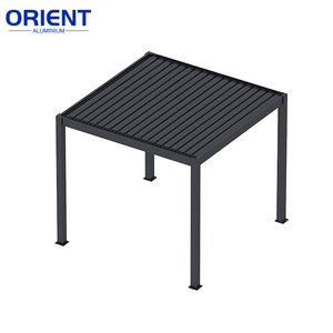Pergola de jardin imperméable personnalisée Pergolas de <span class=keywords><strong>toit</strong></span> à persiennes Pare-soleil Véranda bioclimatique motorisée Installation facile Pare-soleil de bricolage - Product Image 4