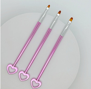 Lot de 3 pinceaux à ongles en forme de cœur, stylos de sculpture colorés, pinceaux de luminothérapie, ensemble de pinceaux pour vernis à ongles - Vente en gros - Product Image 6