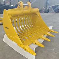 RSBM 36'' 914mm Riddle Skeleton Bucket untuk Excavator Hitachi ZX50 5 Ton, Alat Pemilah, Penyaring, dan Penggiling
