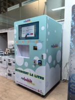 Máquina Expendedora de Jabón para Lavandería con Dispensador de Líquido Compatible con Mastercard y VISA, Operada con Monedas y con Pago sin Efectivo