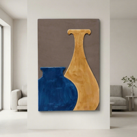 Seni Dinding Vas Art Deco untuk Hari Jadi (26A-1091) - Bahan MDF Dekorasi Ruang Tamu
