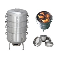 Mini barbecue portable d'extérieur, fumoir, grill, four à charbon pour steak, pizza, poulet