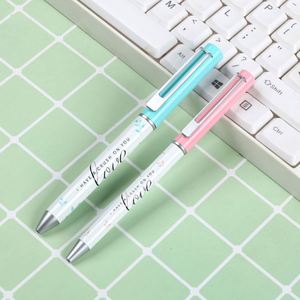 Cute Couple Blue and Pink Metallic Ballpoint <b>Pen</b> with Custom Logo 0.5mm Writing Width Wholesale for Schools and Office Use - Product Image 6