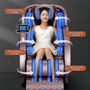 <span class=keywords><strong>Fauteuil</strong></span> de massage <span class=keywords><strong>électrique</strong></span> moderne en cuir, corps entier, zéro gravité, avec rail SL, pression d'air, chauffage, massage du cou et des pieds - Product Image 5