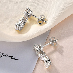 Nuovi Eleganti Orecchini Pendenti a Goccia con Zirconia Cubica Taglio Pera 6x9mm per Donne, Gioielli Scintillanti - Product Image 4