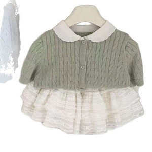 Nouvel ensemble de vêtements printemps-été 2026 pour filles - Ensemble deux pièces tendance en <span class=keywords><strong>tricot</strong></span> à manches courtes et <span class=keywords><strong>jupe</strong></span> à volants - Product Image 5