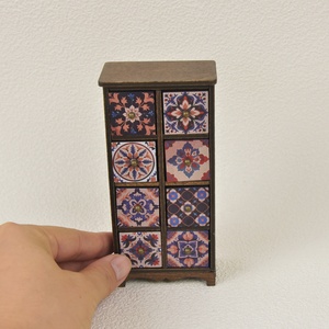 Meubles miniatures pour maison <span class=keywords><strong>de</strong></span> poupée à l'échelle 1:12, armoire <span class=keywords><strong>en</strong></span> métal à trois niveaux, modèle <span class=keywords><strong>de</strong></span> jouet, <span class=keywords><strong>kit</strong></span> <span class=keywords><strong>de</strong></span> bricolage - Product Image 6