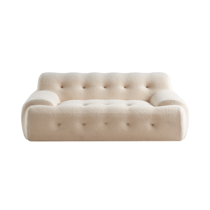 Italian <strong>Modern</strong> Loveseat Cloud White Sofa Free Shipping in the USA Compressed Fabric <strong>Couch</strong> for Living Room for Hotels Villas