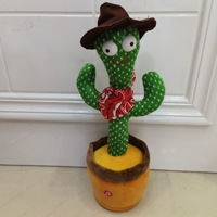 OEM Vente en gros Cactus électrique dansant doux Ours jouet enregistrement électronique peluche Saxophone jouant jouet pour garçons
