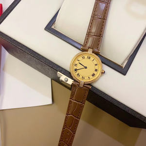 Montre mécanique automatique de luxe pour femmes, bracelet en cuir véritable, aiguilles en saphir, style professionnel, Cartieres - Product Image 5