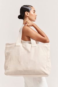 LILALILA Custom Logo <b>Extra</b> <b>Large</b> Heavy Duty Organic Canvas Tote Bag With Bottom Gusset - Product Image 2