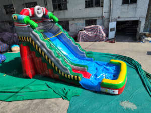 Zone de danger thème piscine couverture gonflable rebond maison extérieur jouet enfants aire de jeux <span class=keywords><strong>toboggan</strong></span> <span class=keywords><strong>aquatique</strong></span> - Product Image 4