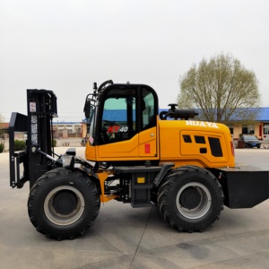 Carretilla elevadora para terrenos difíciles, 3 toneladas-<span class=keywords><strong>7</strong></span> toneladas, motor japonés totalmente hidráulico duradero, precio de carretilla elevadora diésel para granja - Product Image 5