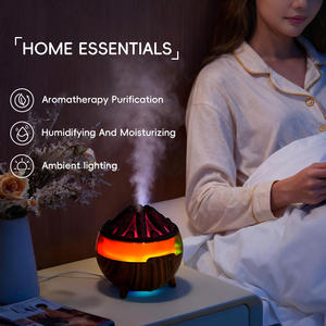 Настольный ультразвуковой мини-увлажнитель воздуха с эффектом пламени и ароматерапии (имитация угля) - Product Image 2