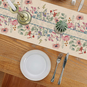 Luxury Waterproof Cotton Placemat Set Korean Style Plaid Table Mats Knitted Lace Fabric <strong>Wedding</strong> Use Washable Place Mats - Product Image 5