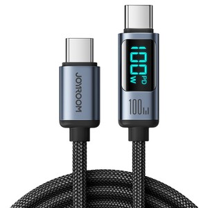 Câble de charge rapide et de transfert de données <span class=keywords><strong>JOYROOM</strong></span> S-CC100A16 1,2 m série Prism pour iPhone 16-15, Type-C vers Type-C avec affichage numérique - Product Image 1
