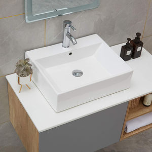 Usine <span class=keywords><strong>blanc</strong></span> dessus de table en céramique bassin waskom lavabo éviers pour salle de bain lavamanos blancos salle de bain éviers moderne wastafel - Product Image 1