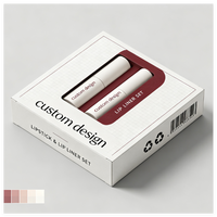 Boîte à rouge à lèvres personnalisée en usine, étiquette privée, boîte d'emballage en papier pour gloss à lèvres simple, duo, trio, pour cosmétiques