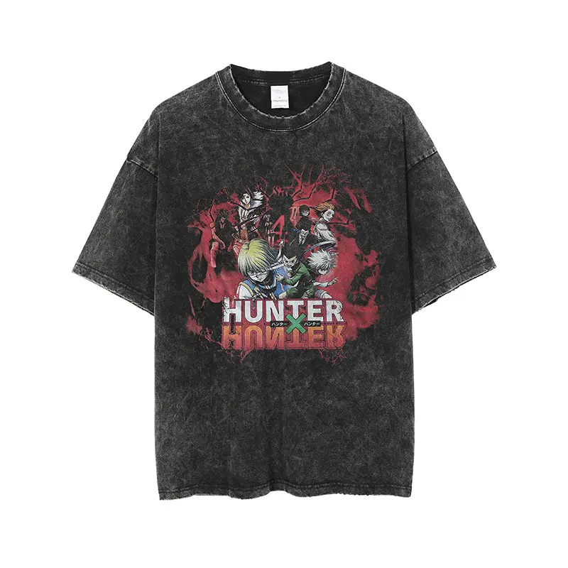 T-Shirt lourd imprimé personnalisé Hunter x Hunter, 250g/m2