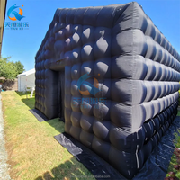 Tente gonflable en forme de cube de glace noire de haute qualité, taille personnalisable, pour cinéma mobile, tente gonflable étanche à l'air
