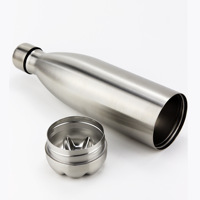 Agitateur de protéines de haute qualité Bouteille d'eau de sport en acier inoxydable avec compartiment amovible Stockage à sec