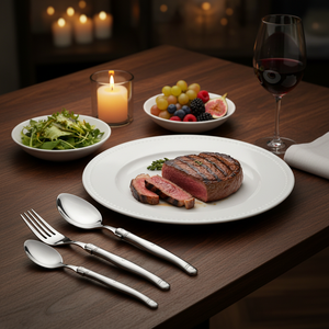 Nouvel arrivage : Ensemble de couverts Laguiole en acier inoxydable, style européen, durable, couteau à steak, cuillère, <span class=keywords><strong>fourchette</strong></span> - Product Image 4
